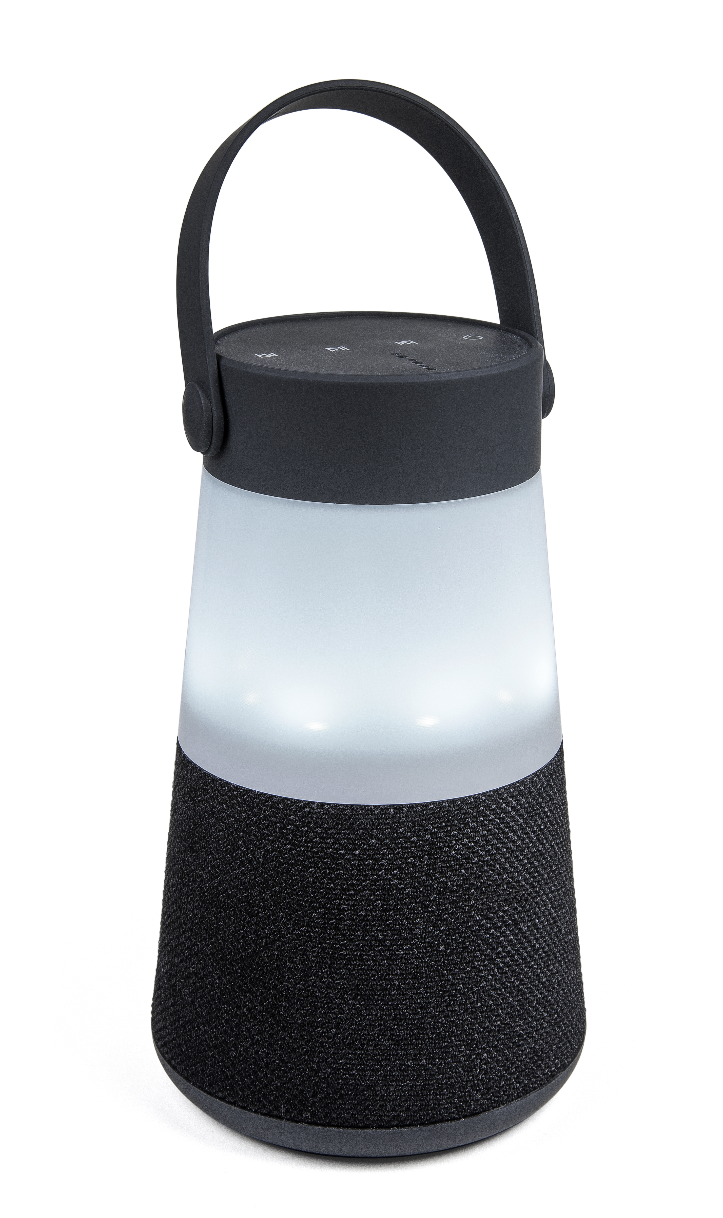 Högtalare med lampa, svart